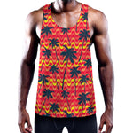 Trippy Palm Tree Pattern Print Training Tank Top
