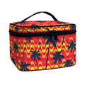 Trippy Palm Tree Pattern Print Travel Makeup Bag