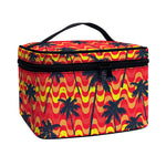 Trippy Palm Tree Pattern Print Travel Makeup Bag