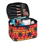 Trippy Palm Tree Pattern Print Travel Makeup Bag