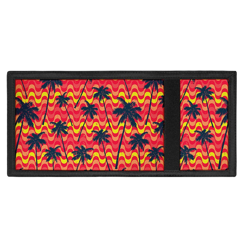 Trippy Palm Tree Pattern Print Trifold Wallet