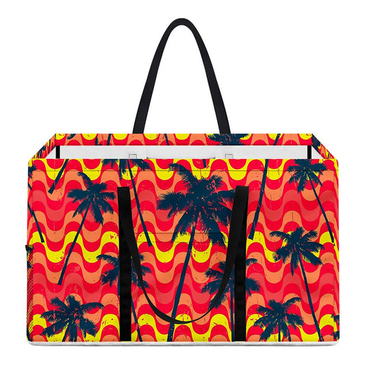 Trippy Palm Tree Pattern Print Utility Tote Bag