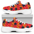 Trippy Palm Tree Pattern Print White Chunky Shoes