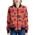 Trippy Palm Tree Pattern Print Women's Bomber Jacket