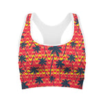 Trippy Palm Tree Pattern Print Women's Sports Bra