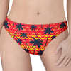 Trippy Palm Tree Pattern Print Women's Thong