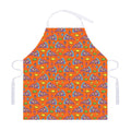 Trippy Pizza Pattern Print Adjustable Apron