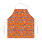 Trippy Pizza Pattern Print Adjustable Apron