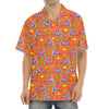 Trippy Pizza Pattern Print Aloha Shirt