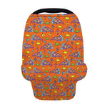 Trippy Pizza Pattern Print Baby Seat Cover
