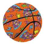 Trippy Pizza Pattern Print Basketball