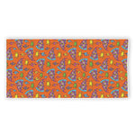 Trippy Pizza Pattern Print Beach Towel