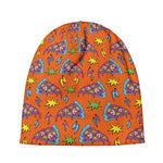 Trippy Pizza Pattern Print Beanie