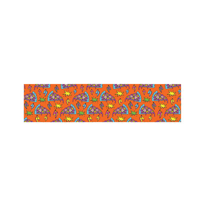 Trippy Pizza Pattern Print Bed Runner