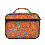 Trippy Pizza Pattern Print Briefcase Bible Bag