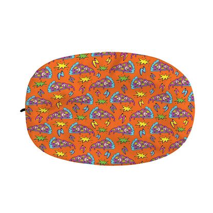Trippy Pizza Pattern Print Car Side Mirror Covers