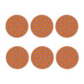 Trippy Pizza Pattern Print Coaster Set