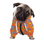 Trippy Pizza Pattern Print Dog Zip Up Hoodie
