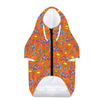 Trippy Pizza Pattern Print Dog Zip Up Hoodie