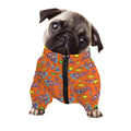 Trippy Pizza Pattern Print Dog Zip Up Jacket