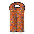 Trippy Pizza Pattern Print Double Neoprene Wine Tote