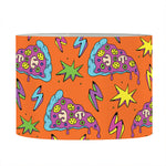 Trippy Pizza Pattern Print Drum Lamp Shade