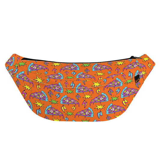 Trippy Pizza Pattern Print Fanny Pack