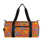Trippy Pizza Pattern Print Gym Bag