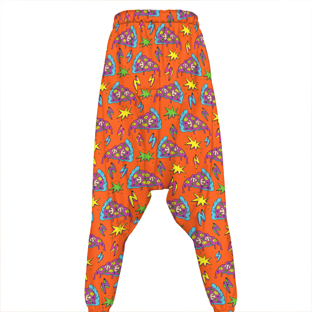 Trippy Pizza Pattern Print Hammer Pants