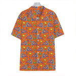 Trippy Pizza Pattern Print Hawaiian Shirt