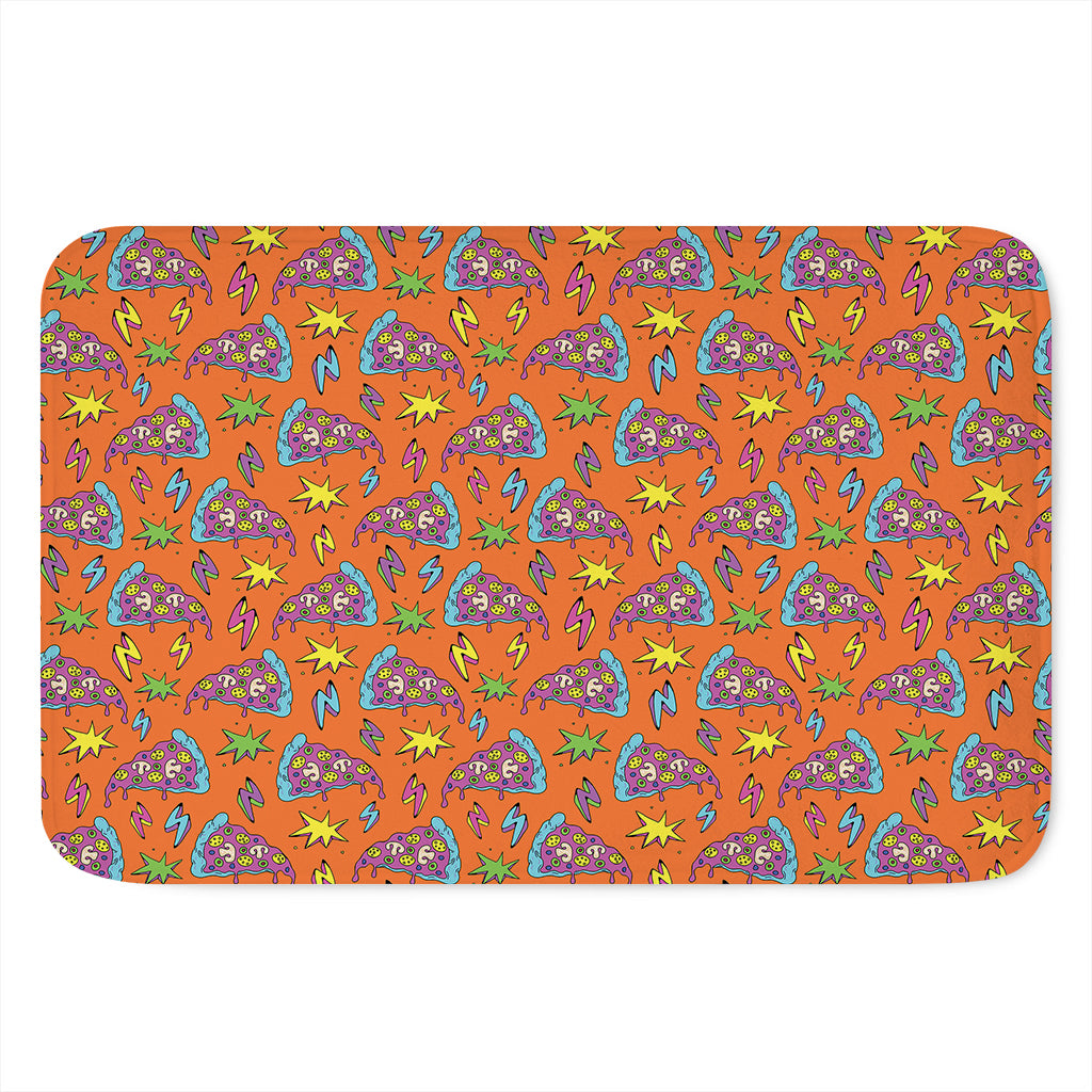 Trippy Pizza Pattern Print Indoor Door Mat