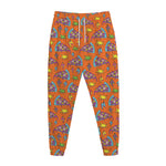 Trippy Pizza Pattern Print Jogger Pants