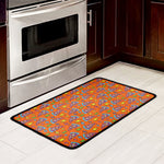Trippy Pizza Pattern Print Kitchen Mat