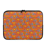 Trippy Pizza Pattern Print Laptop Sleeve