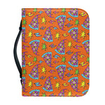 Trippy Pizza Pattern Print Leather Bible Cover