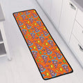 Trippy Pizza Pattern Print Long Kitchen Mat
