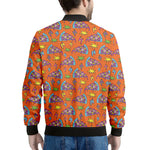 Trippy Pizza Pattern Print Men's Bomber Jacket