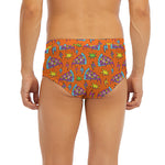 Trippy Pizza Pattern Print Men's Briefs