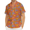 Trippy Pizza Pattern Print Men's Deep V-Neck Shirt