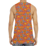 Trippy Pizza Pattern Print Men's Muscle Tank Top