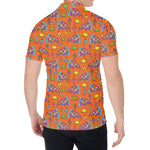 Trippy Pizza Pattern Print Men's Shirt