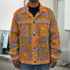 Trippy Pizza Pattern Print Men's Shirt Jacket