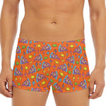 Trippy Pizza Pattern Print Men's Short Boxer Briefs