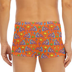 Trippy Pizza Pattern Print Men's Short Boxer Briefs