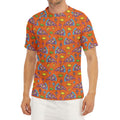 Trippy Pizza Pattern Print Men's Short Sleeve Rash Guard
