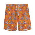 Trippy Pizza Pattern Print Men's Athletic Shorts