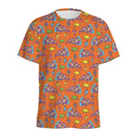 Trippy Pizza Pattern Print Men's Sports T-Shirt