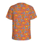 Trippy Pizza Pattern Print Men's Sports T-Shirt