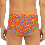 Trippy Pizza Pattern Print Men's Triangle Swim Briefs