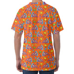 Trippy Pizza Pattern Print Men's Velvet T-Shirt